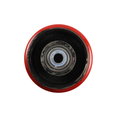 100mm Urethane Wheel - 20mm Precision Bearing Cast Iron Centre Red W8
