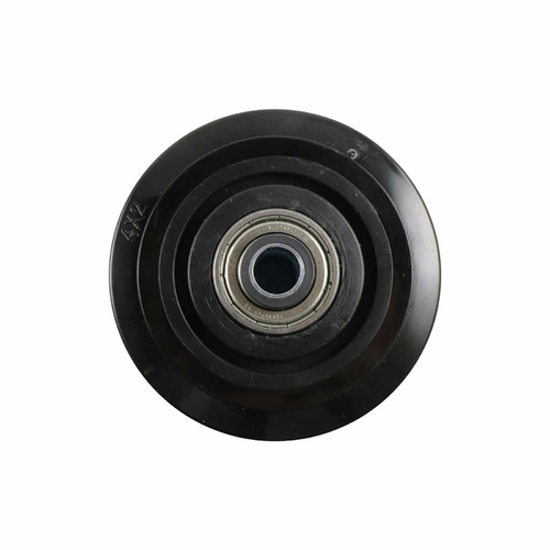 100mm Nylon Wheel - 20mm Precision Bearing Nylon Centre Black W8
