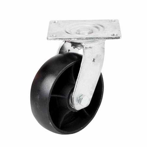 100mm Swivel Plate Castor - Cast Iron Wheel J3