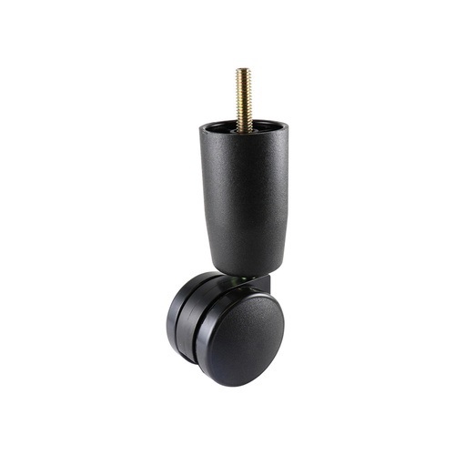 50mm Bed Leg Castor 5/16" Stem - Nylon Wheel, Black