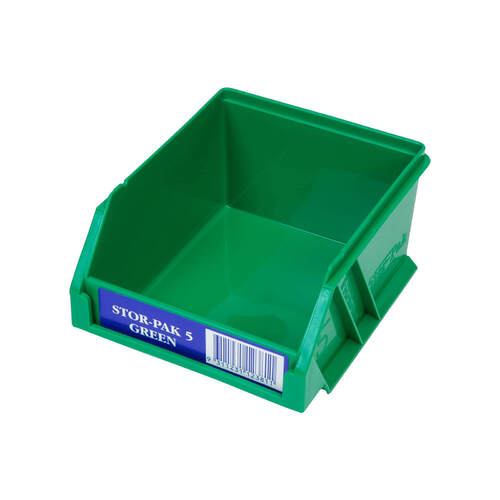 Fischer Stor-Pak Bin 5 Plastic Storage Bin Green