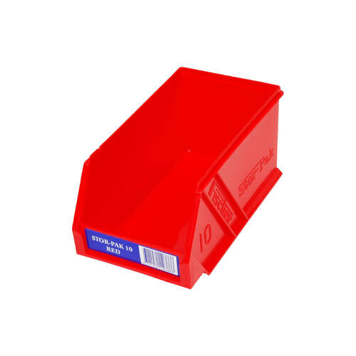 Fischer Stor-Pak Bin 10 Plastic Storage Bin Red