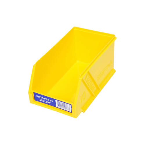 Fischer Stor-Pak Bin 10 Plastic Storage Bin Yellow