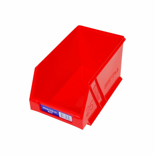 Fischer Stor-Pak Bin 25 Plastic Storage Bin Red