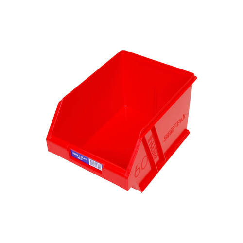 Fischer Stor-Pak Bin 60 Plastic Storage Bin Red - Box of 6