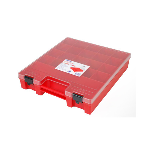 Fischer Ezi-Pak Carry Case Red with Clear Lid - Box of  4