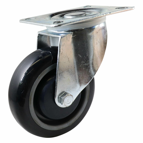 100mm Swivel Plate Castor - Urethane Wheel I4