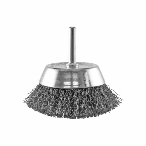 Crimped Cup Brush-  Rocket,  Steel 75mm x M6