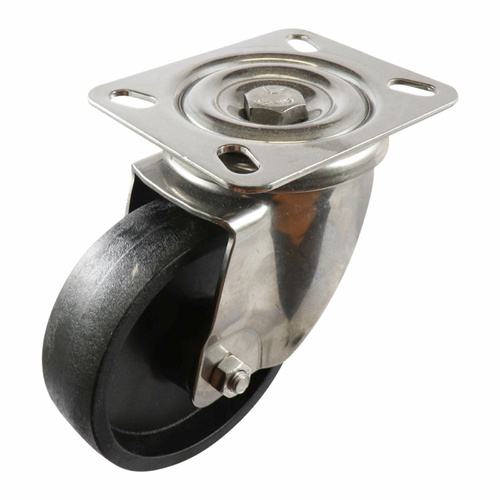 100mm Zinc Swivel Plate Castor - High Temp Wheel S3
