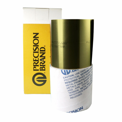 Precision Brand Brass Shim Stock Roll 6" x 100" x 0.001" (0.025mm)