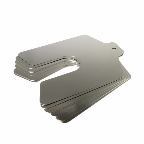 Precision Brand Stainless Steel Slotted Shim 2" x 2" x 0.002" 20pcs