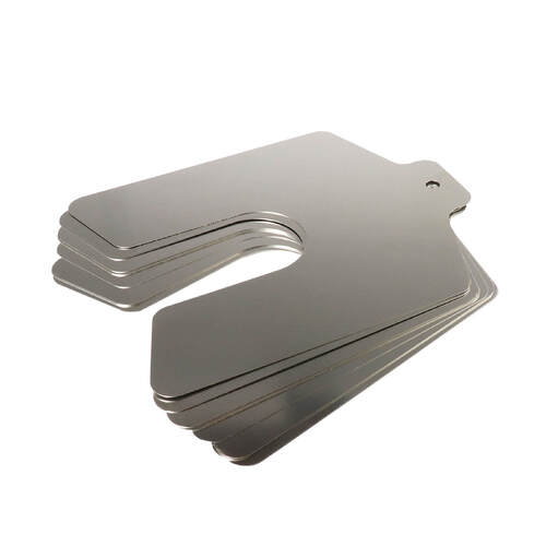 Precision Brand Stainless Steel Slotted Shim 50 x 50 x 1mm 10pcs