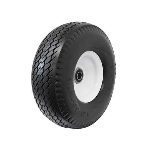 3.50 x 4 inch Flat Free Wheel (Offset) Steel 5/8" Precision Bearing