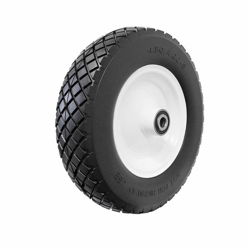 4 x 8 inch Flat Free Wheel - Steel Centre 20mm Ball Bearing