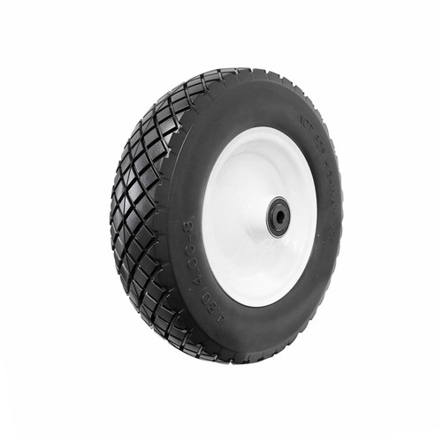 4 x 8 inch Flat Free Wheel - Steel Centre 5/8" Precision Bearing