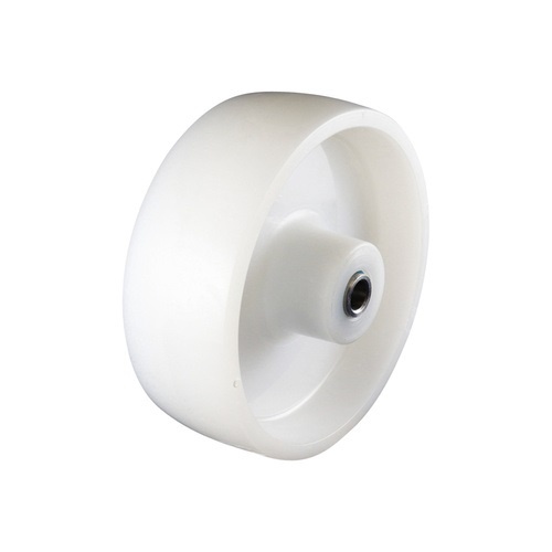 100mm Nylon Wheel - Stainless Steel 12mm Roller Bearing White W4