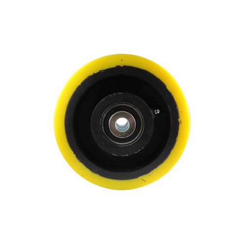 200mm Urethane Wheel 30mm Precision Bearing Cast Iron Centre Yellow W9