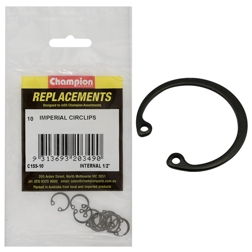 Champion C155-10 Internal Circlip 1/2" - 10/Pack