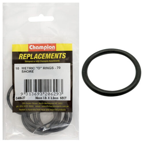 Champion C408-27 O-Ring Nitrile 70 Metric 36 x 3.5mm - 10/Pack
