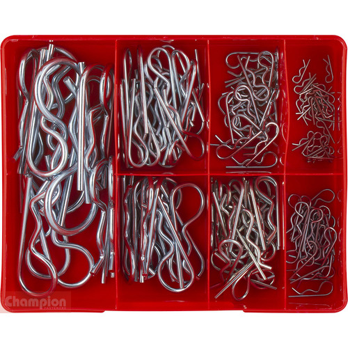 Champion CA1745 R-Clip 1/8" to 1" (Shaft Size) Assortment Kit, 124 Pieces