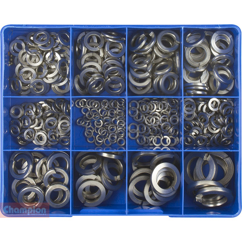 Champion CA1840 Spring Washer Stainless Steel Assortment Kit, 345 Pcs