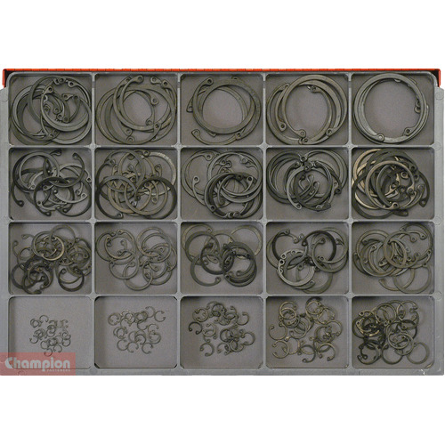 Champion CA2030 Internal Circlip Imperial Assortment Kit, 240 Pcs