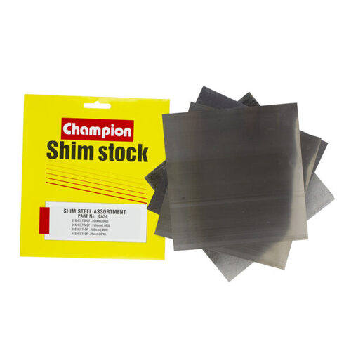 Champion CA34 Steel Shim 150mm x 150mm Sheet, 6 Pieces