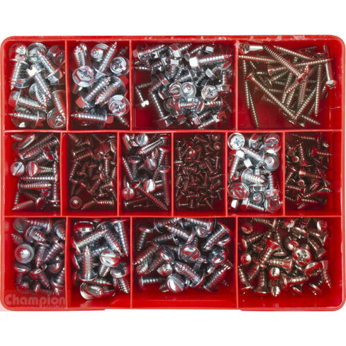 Champion CA430 Self Tapping Screw Assortment Kit, 430 Pieces