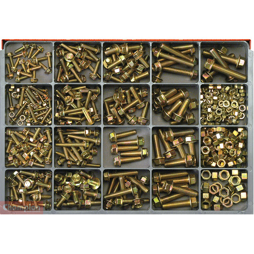 Champion CA495 Flange Head Bolt Assortment Kit, 455 Pcs