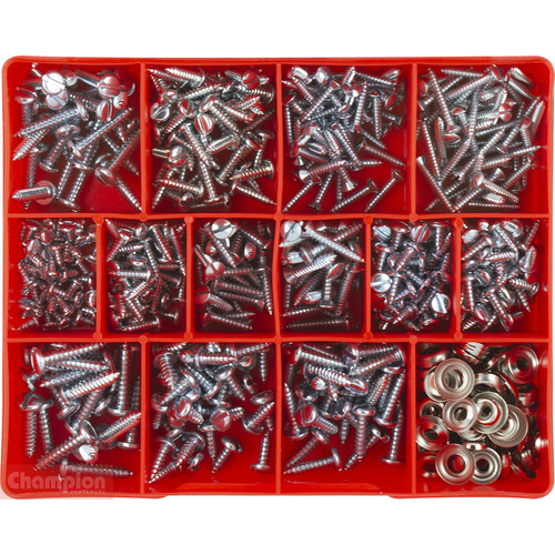 Champion CA550 Combo/Slotted Self Tapping Screw Assortment Kit