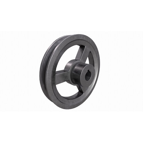 1B V Belt Pulley 10" Single Groove B Section 1" Bore, 1/4" Keyway - Al