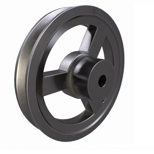 1B V Belt Pulley 10" Single Groove B Section 1/2" Pilot Bore - Al