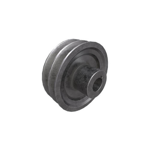 2B V Belt Pulley 2" Double Groove B Section 1" Bore, 1/4" Keyway - Al
