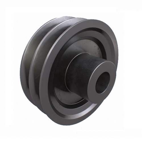 2A V Belt Pulley 2-1/2" Double Groove A Section 3/4" Bore, 3/16" Keyway - Al