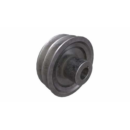 2B V Belt Pulley 5-1/2" Double Groove B Section 3/4" Bore, 3/16" Keyway - Al