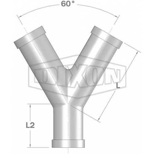 Dixon Shouldered Y Piece 6" (150mm) - Galvanised Mild Steel