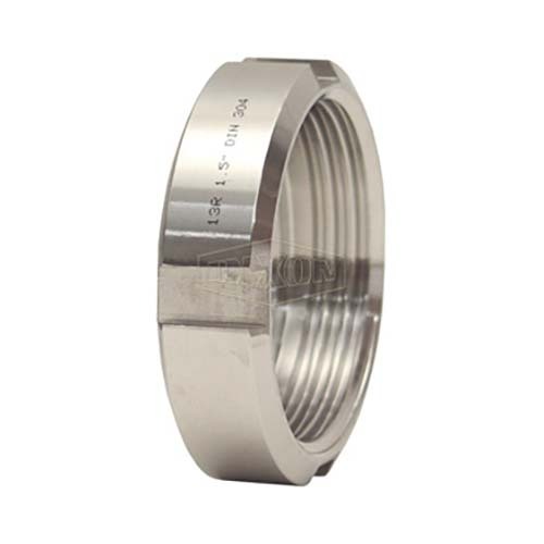 Dixon 1/2" Sanitary Fitting DIN Round Nut 304 Stainless Steel 13R-G50DIN