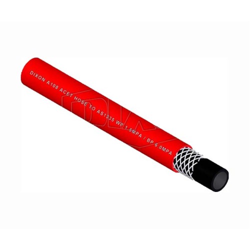 Dixon 5mm x 100m Rubber Single Line Welding Hose Red A108005R100