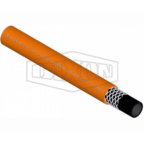 Dixon 5mm x 5m Rubber Single LPG Hose Orange A11005