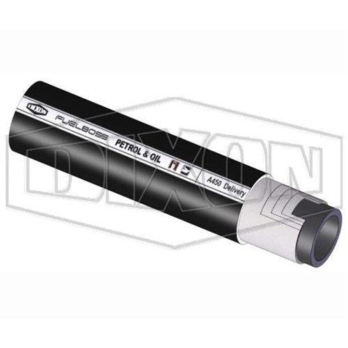 Dixon 32mm x 10m Rubber Petrol & Oil Delivery Hose Black A450032