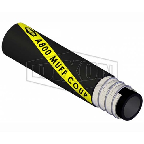 Dixon 152mm x 5m Rubber Material Handling Muff Coupling Hose Black A800150