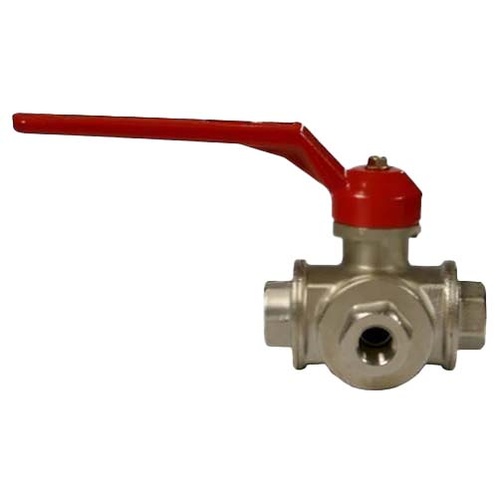Dixon 3/4" (20mm) Brass Ball Valve 3-Way T Port Female Thread BSP