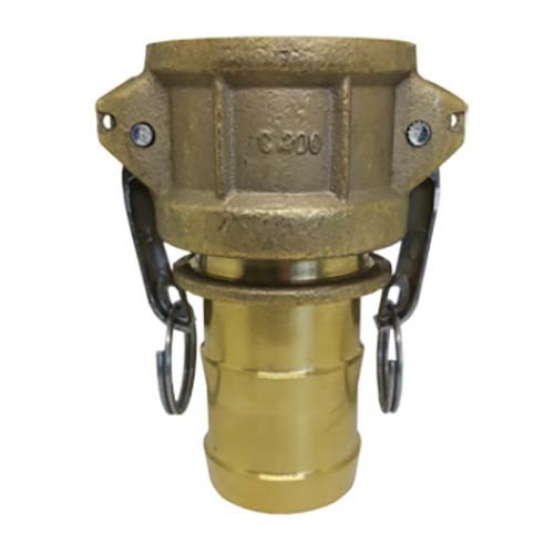 Dixon 20mm Brass Standard BSP Cam & Groove Type C Coupler x Hose Shank