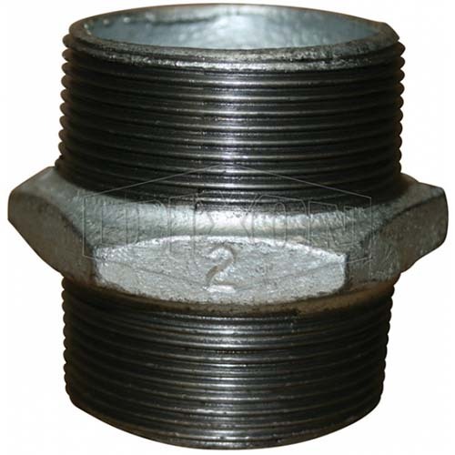Dixon 1/2" (15mm) Hex Nipple BSP Screwed Galvanised Malleable Iron