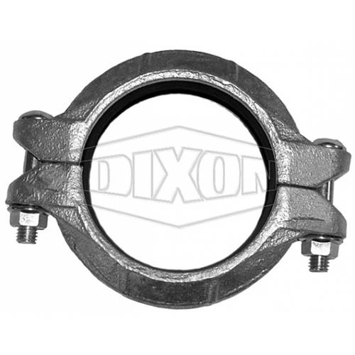 Dixon 165.1 x 168.3mm Roll Grooved  Rigid Transition Coupling - Galvanised