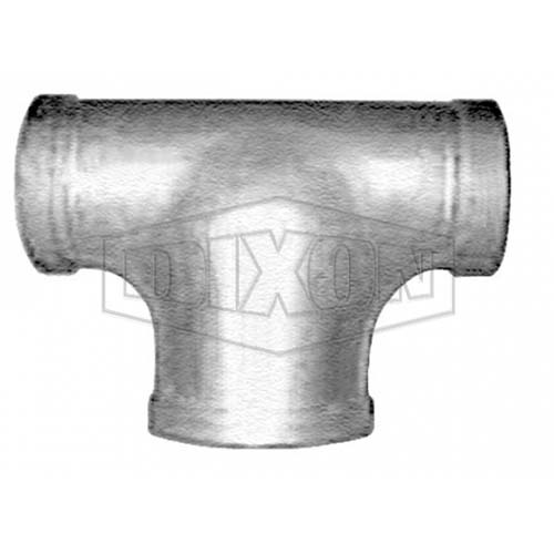 Dixon 80 x 80 x 100mm Standard Roll Grooved Bullhead Tee - Galvanised