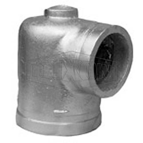 Dixon 4" x 3" Grooved Hydrant End Run Tee Ductile Iron Galvanised