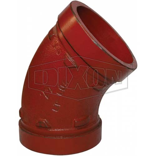 Dixon 1-1/4" (32mm) Roll Grooved 45° Elbow Style 101 Painted - Galvanised