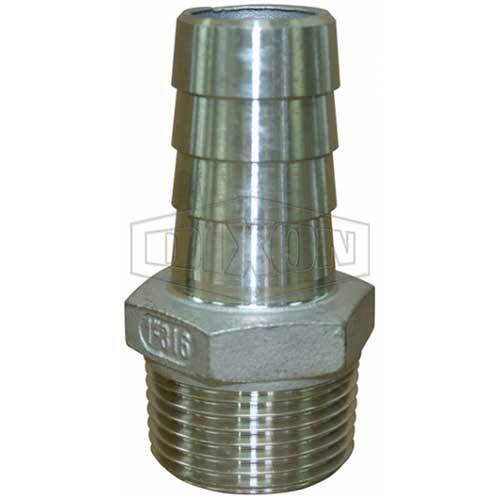 Dixon 3/8" (10mm) Screwed Male Hose Tail Insert BSP 316 Stainless Steel