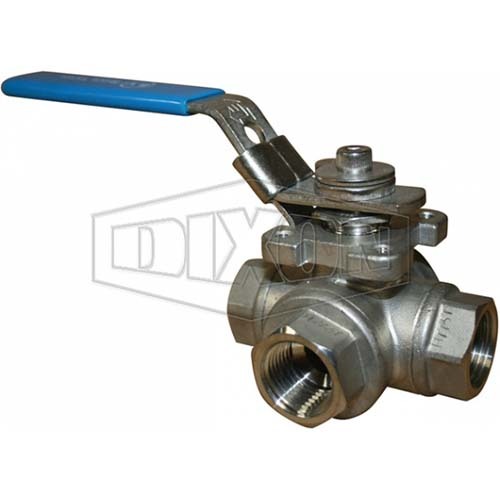 Dixon 1/2" (15mm) Stainless Steel Ball Valve 3-Way L Port Female Thread BSP